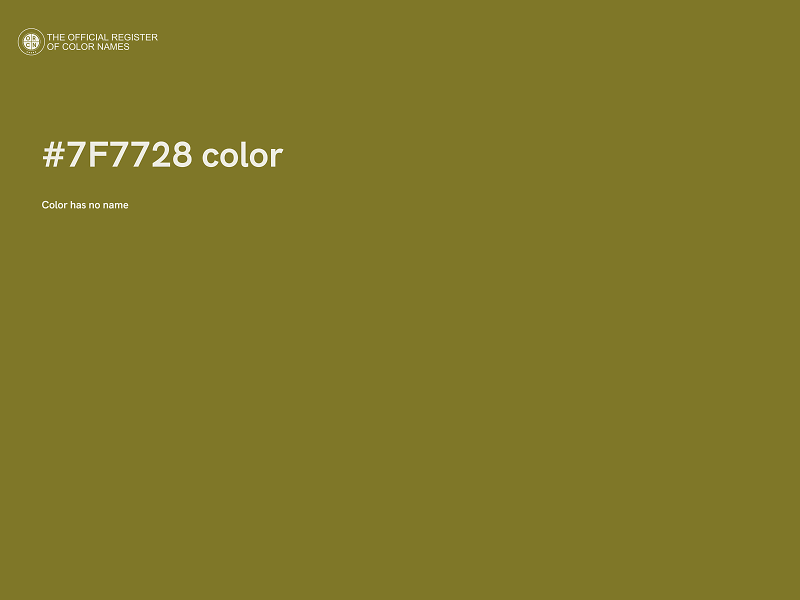 #7F7728 color image