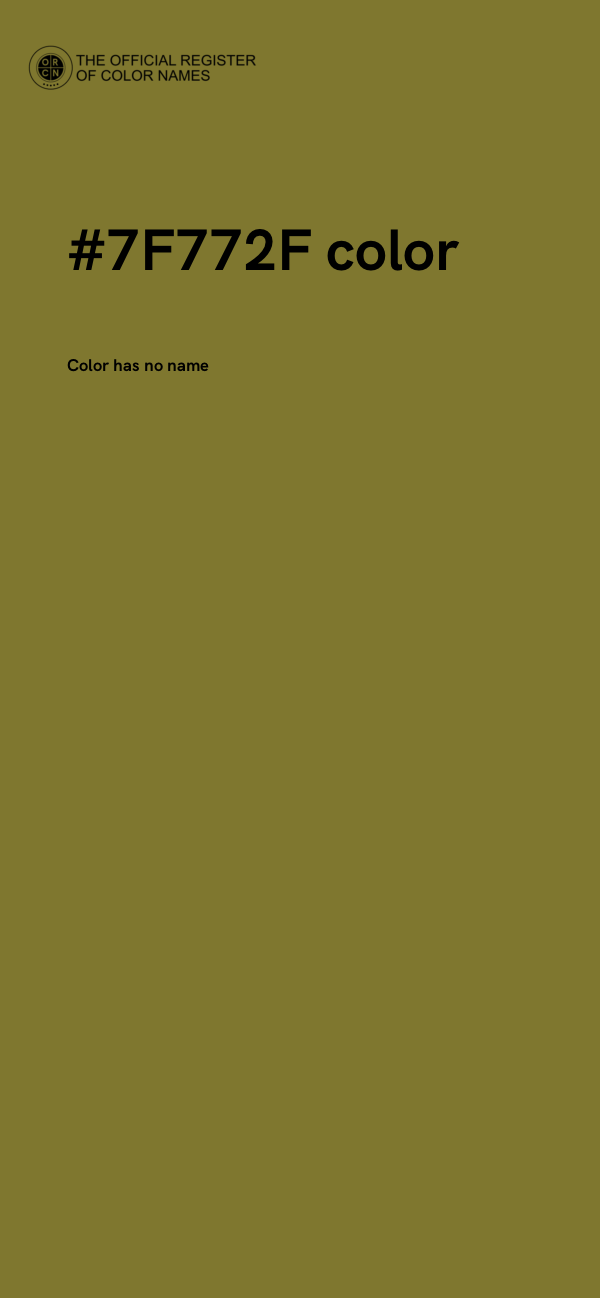 #7F772F color image