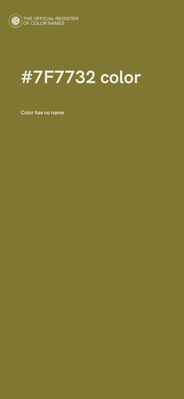 #7F7732 color image
