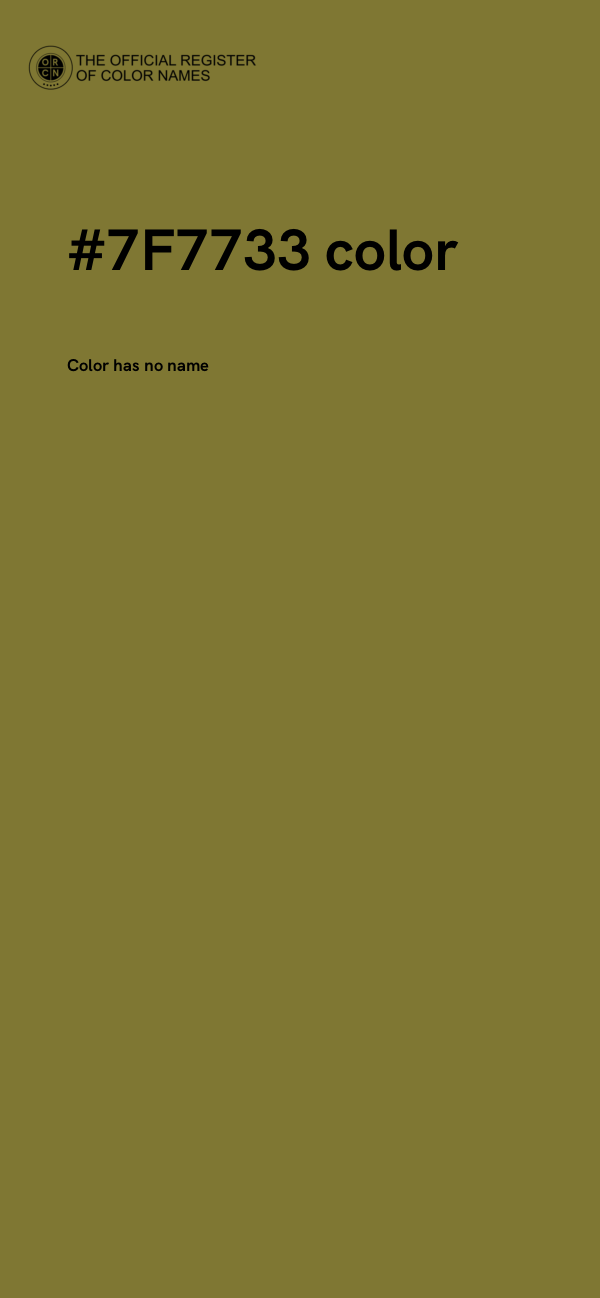 #7F7733 color image