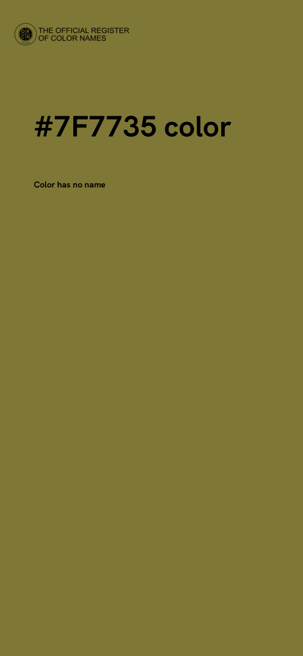 #7F7735 color image