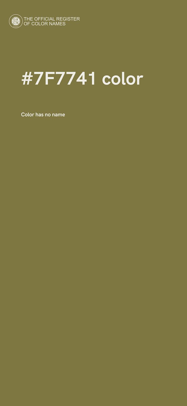 #7F7741 color image