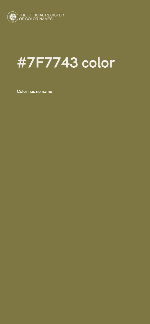 #7F7743 color image