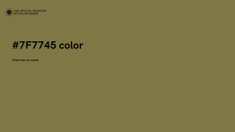 #7F7745 color image
