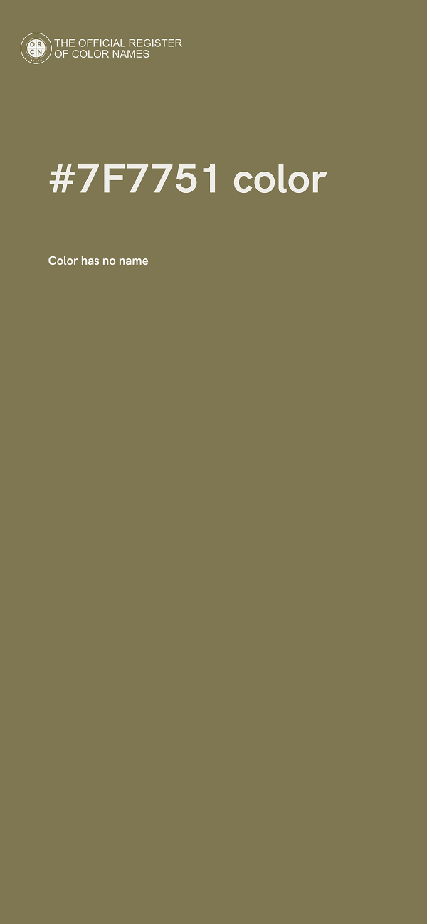 #7F7751 color image