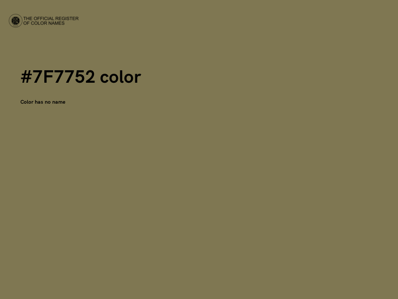 #7F7752 color image