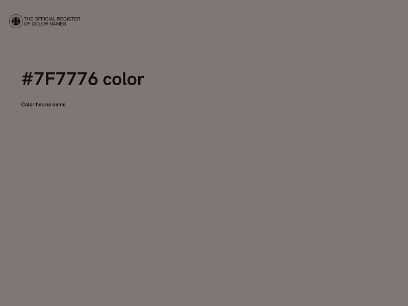 #7F7776 color image