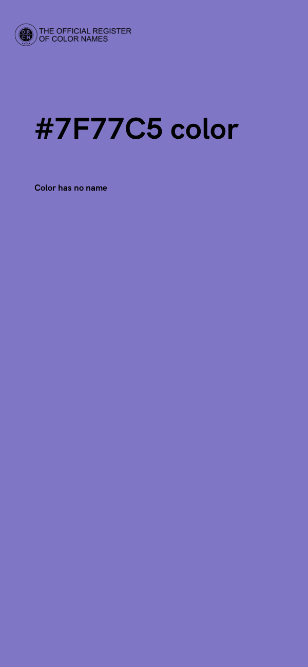 #7F77C5 color image