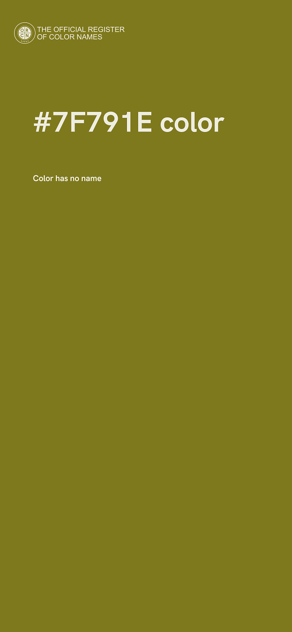 #7F791E color image