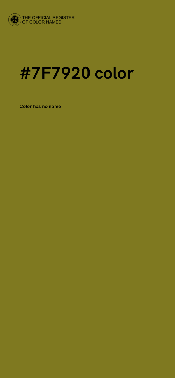 #7F7920 color image