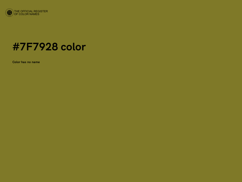 #7F7928 color image