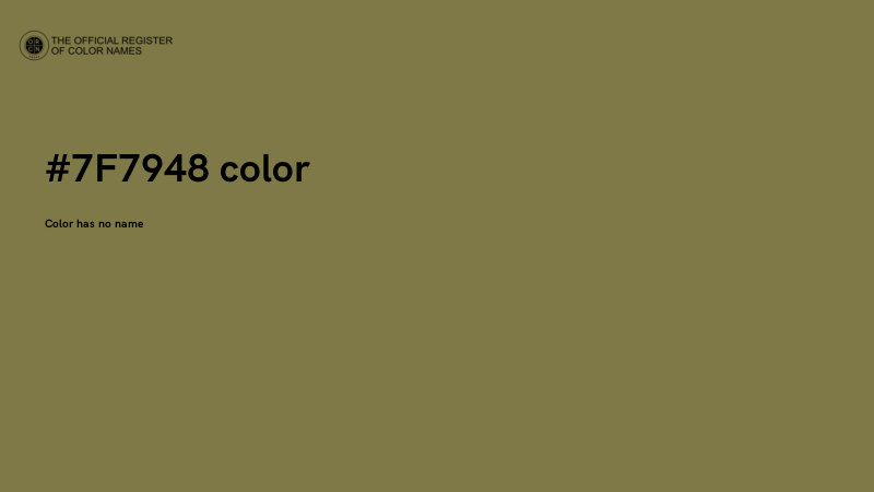 #7F7948 color image
