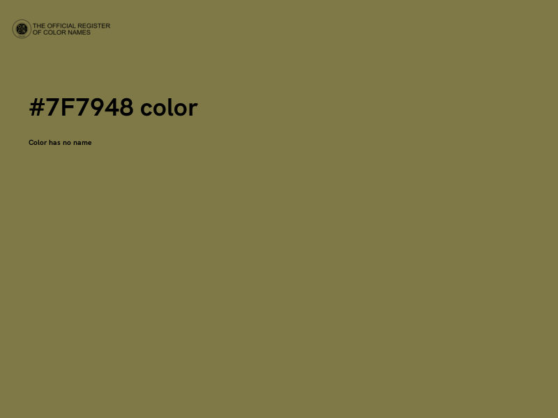 #7F7948 color image