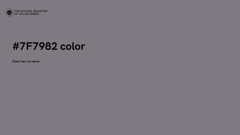 #7F7982 color image