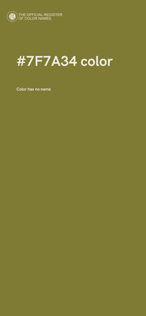 #7F7A34 color image