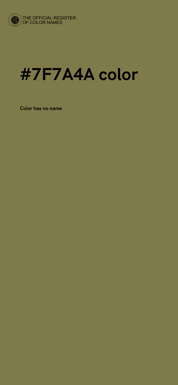 #7F7A4A color image