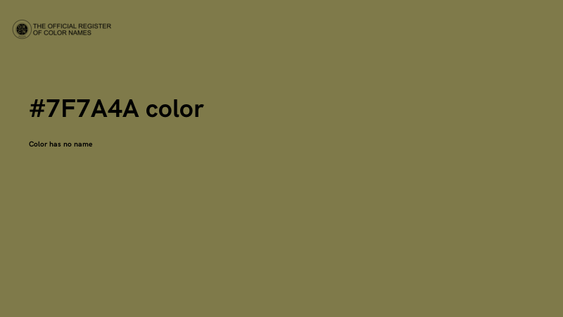 #7F7A4A color image