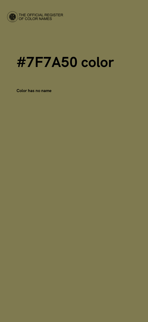 #7F7A50 color image