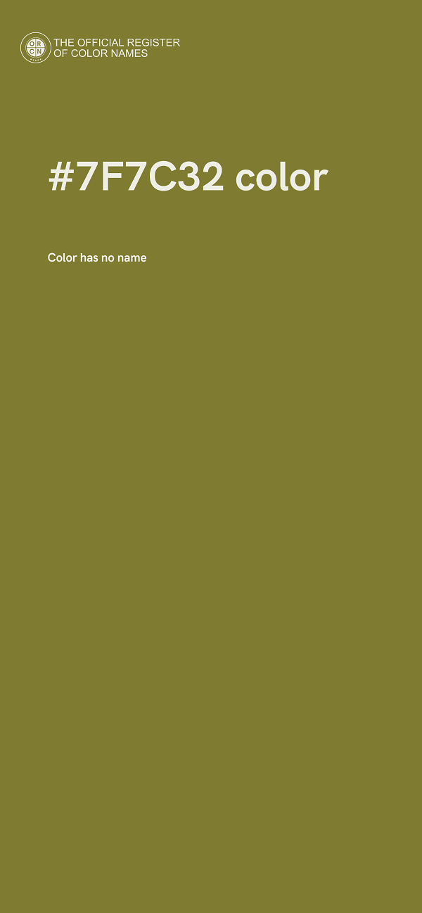 #7F7C32 color image