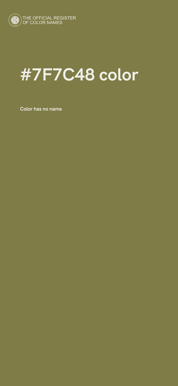 #7F7C48 color image
