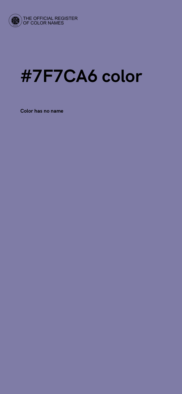 #7F7CA6 color image