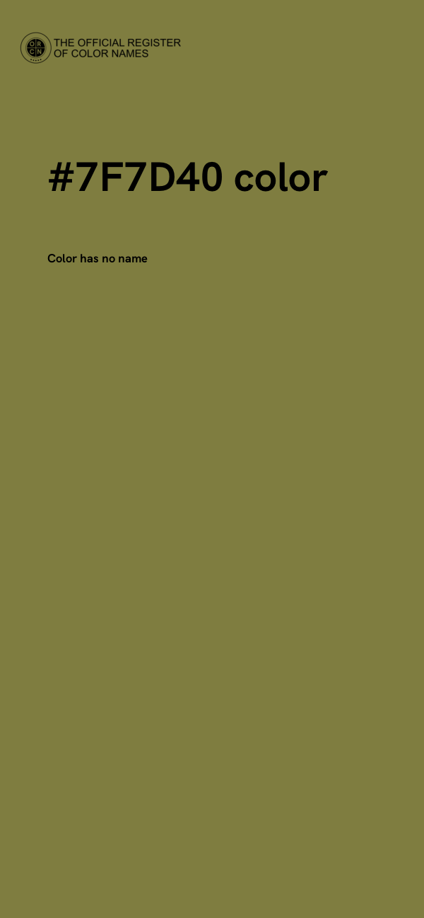 #7F7D40 color image