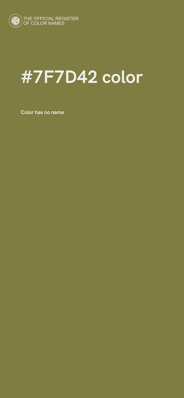 #7F7D42 color image