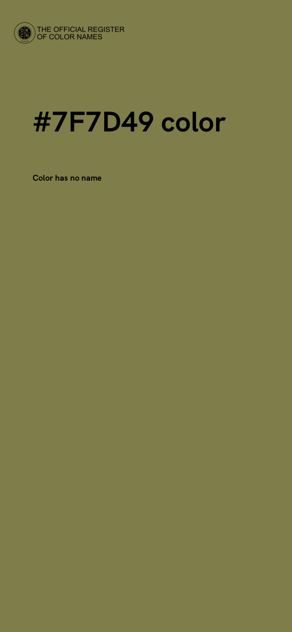 #7F7D49 color image