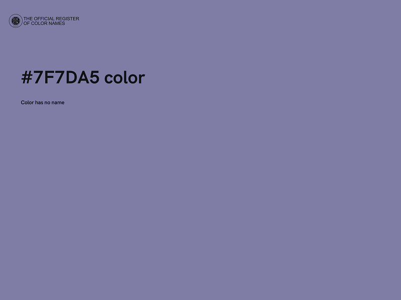 #7F7DA5 color image