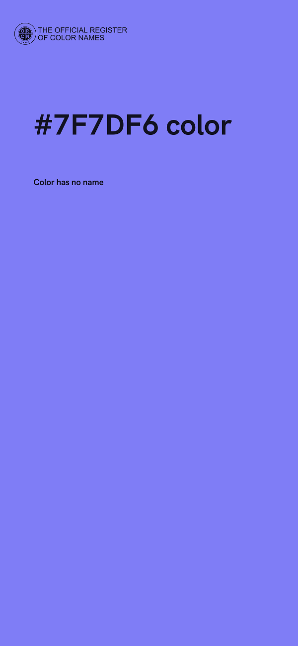 #7F7DF6 color image