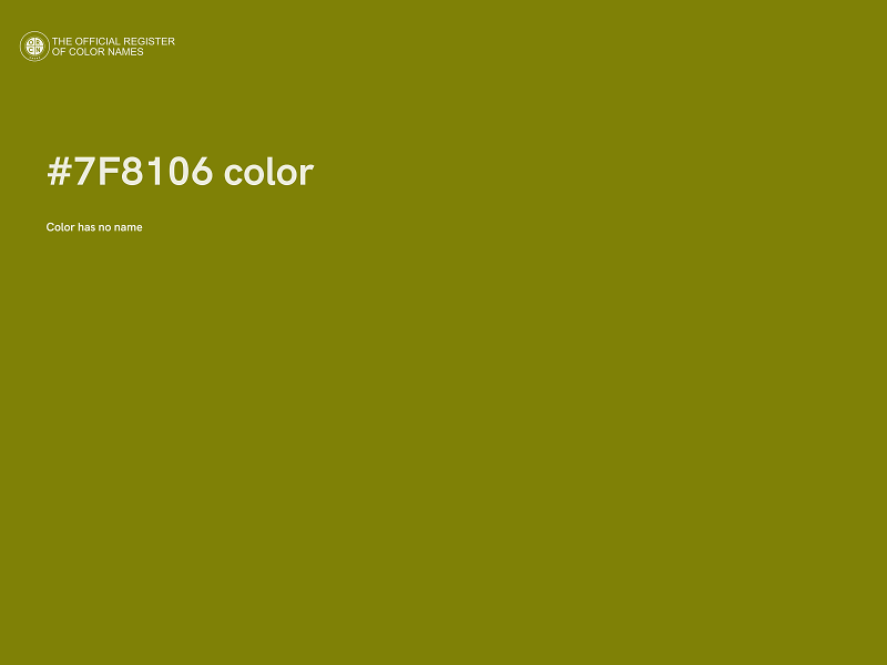 #7F8106 color image