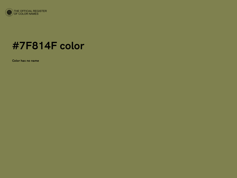 #7F814F color image
