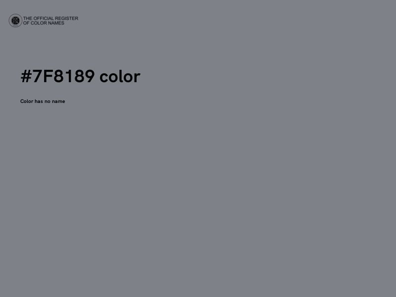 #7F8189 color image