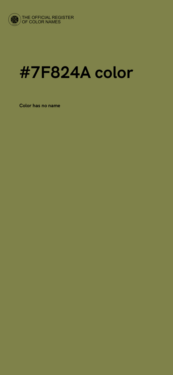 #7F824A color image