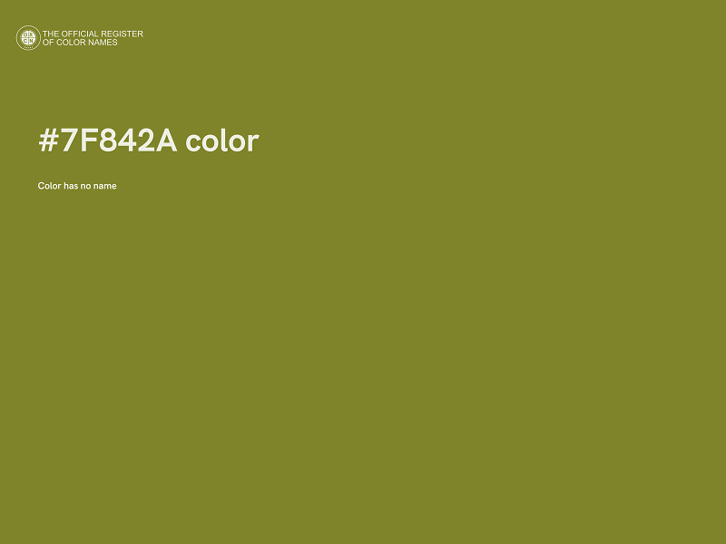 #7F842A color image