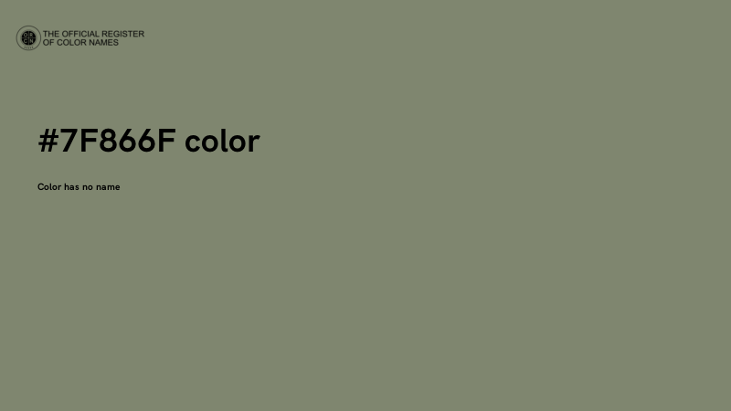 #7F866F color image