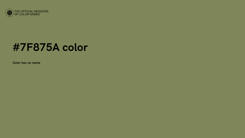 #7F875A color image