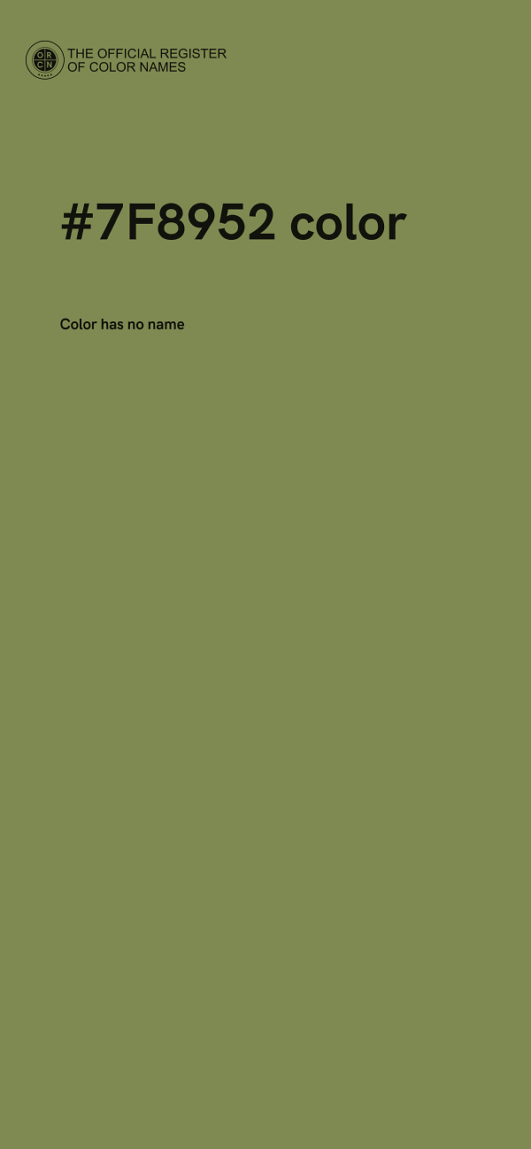 #7F8952 color image