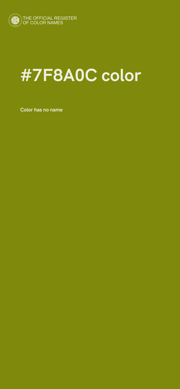 #7F8A0C color image
