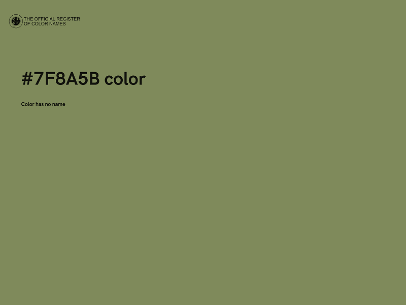 #7F8A5B color image