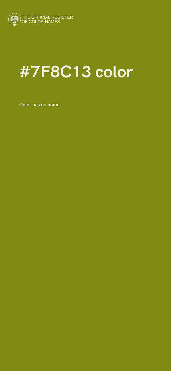 #7F8C13 color image
