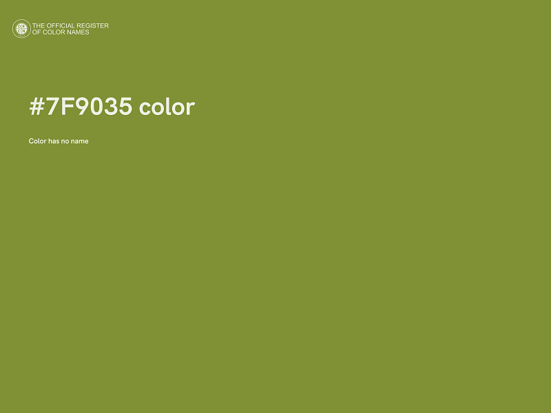 #7F9035 color image