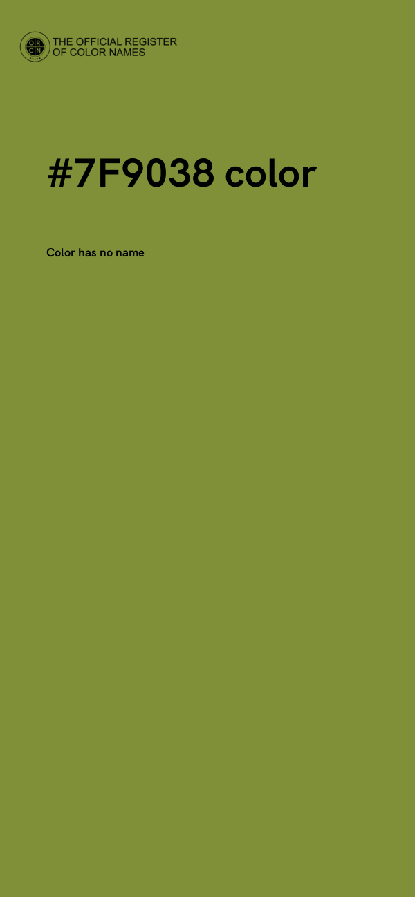 #7F9038 color image