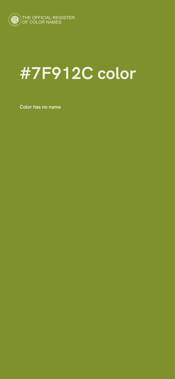 #7F912C color image