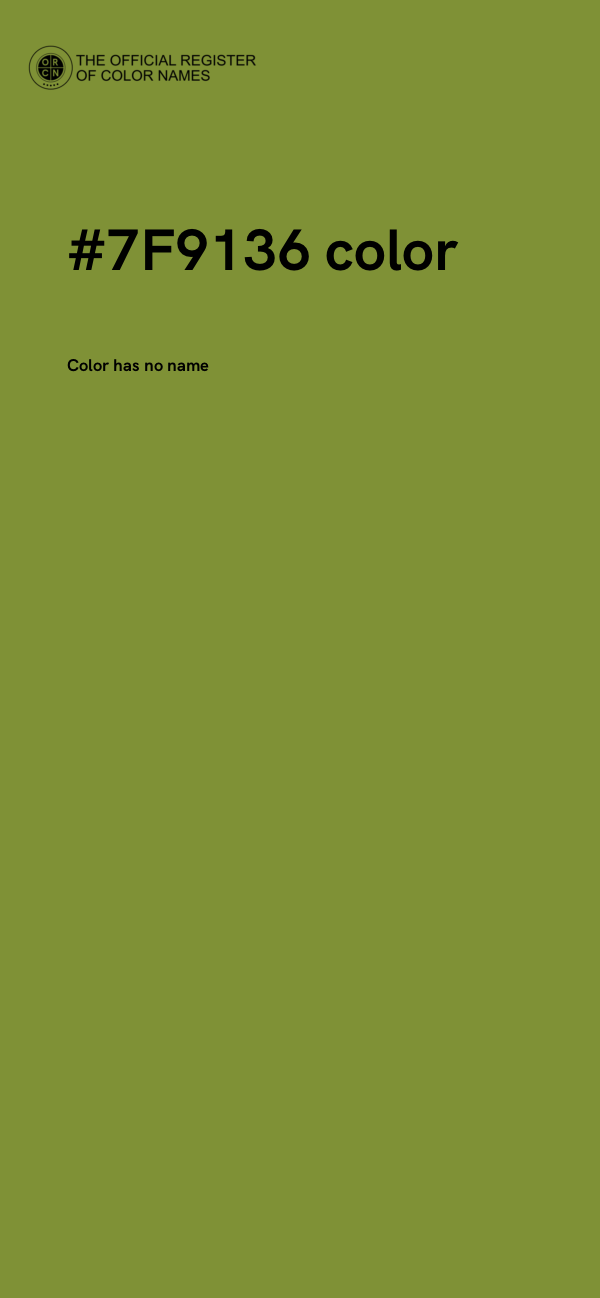 #7F9136 color image