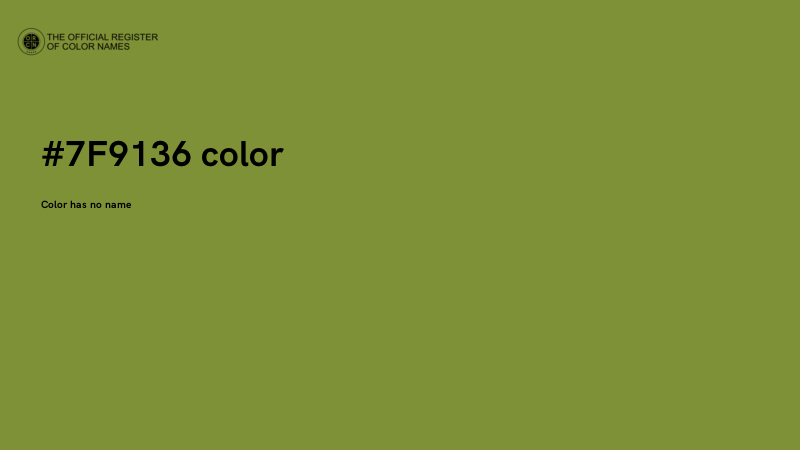 #7F9136 color image