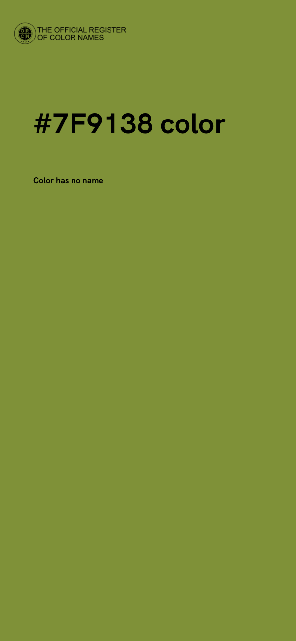 #7F9138 color image