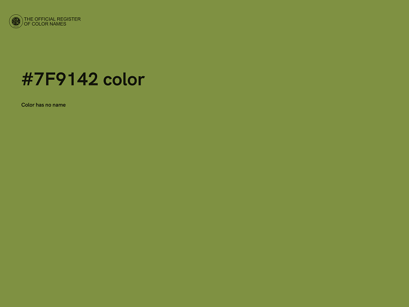 #7F9142 color image