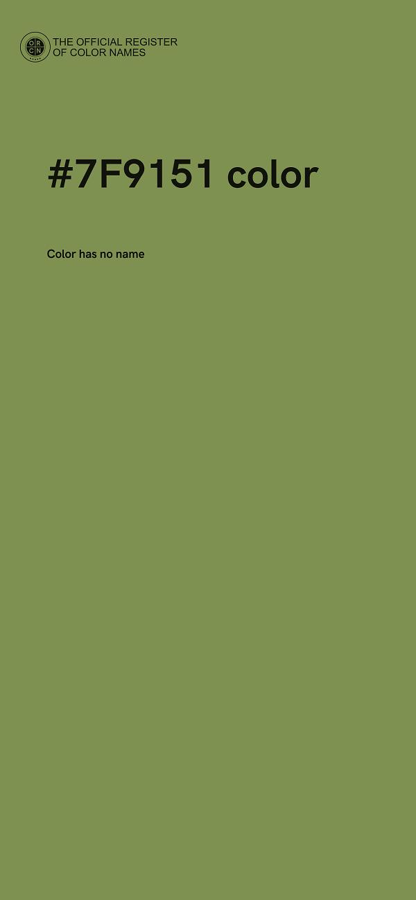 #7F9151 color image