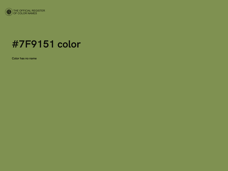 #7F9151 color image